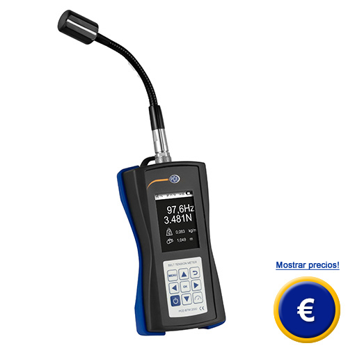 Medidor de tensión de correas con certificación de calibración opcional BTM  2000 PCE Instruments