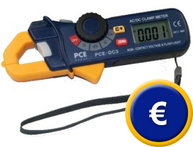 Pinza amperimétrica PCE-DC3